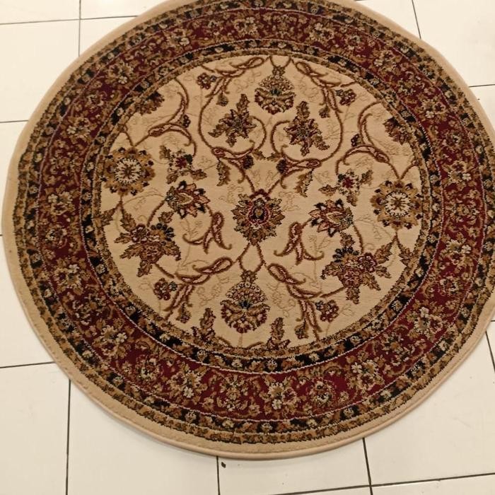 karpet permadani bulat kualitas import turki