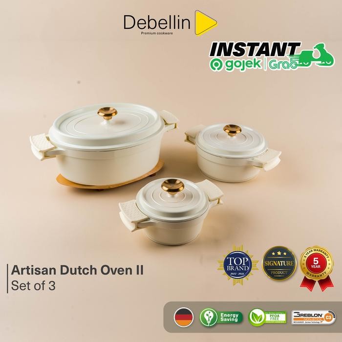 PREMIUM Debellin Artisan Dutch Oven II - Panci Anti Lengket Premium