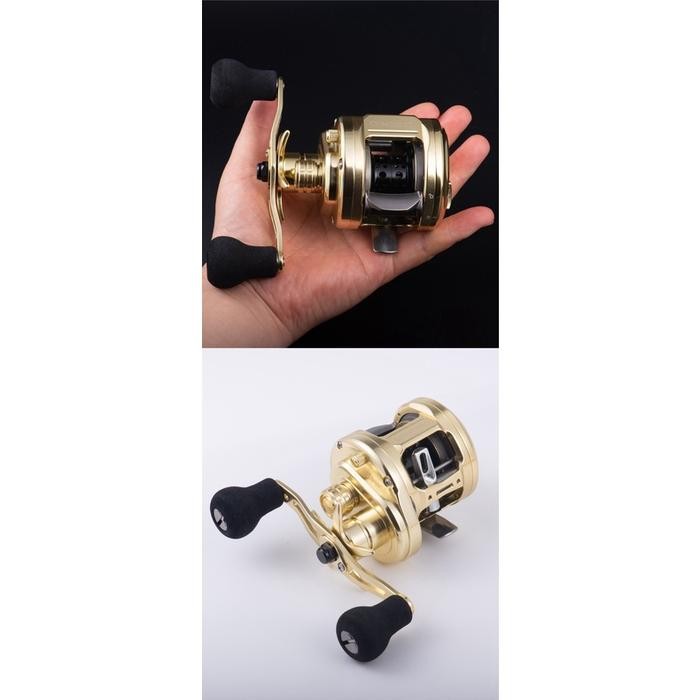 Paling Laris Reel Pancing Lurekiller Black Rider Cq200/Cq201 Reel Jigging Dan Trolling Handle