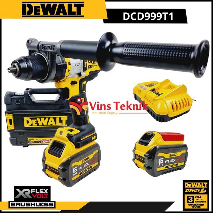 Mesin bor baterai Cordless Impact Drill DCD999 DEWALT DCD999T1