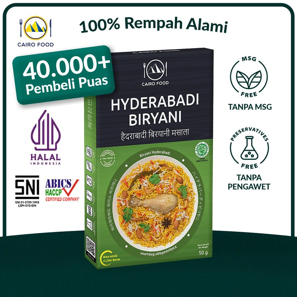 

Bumbu Biryani Hyderabadi Spice Mix Sehat - Cairo Food