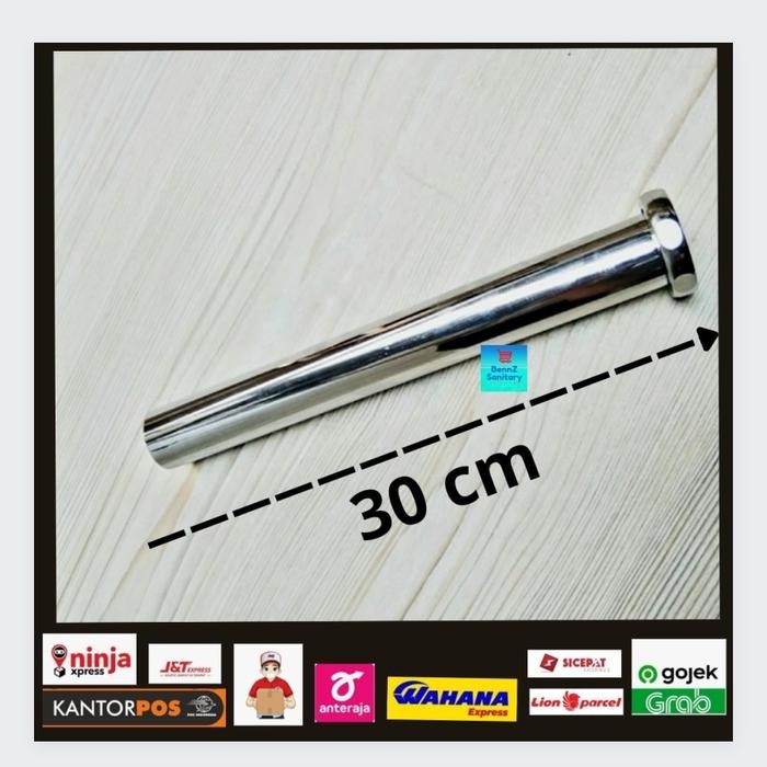 PIPA PEMANJANG SIFON WASTAFEL 30 CM / PIPA PENYAMBUNG SIFON ANGSA WASTAFEL PANJANG 30CM