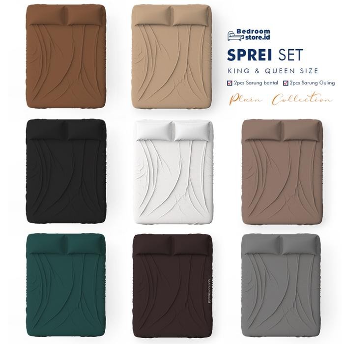 Tinggi 35Cm - Sprei Aesthetic 160X200/180X200/200X200 Anti Geser