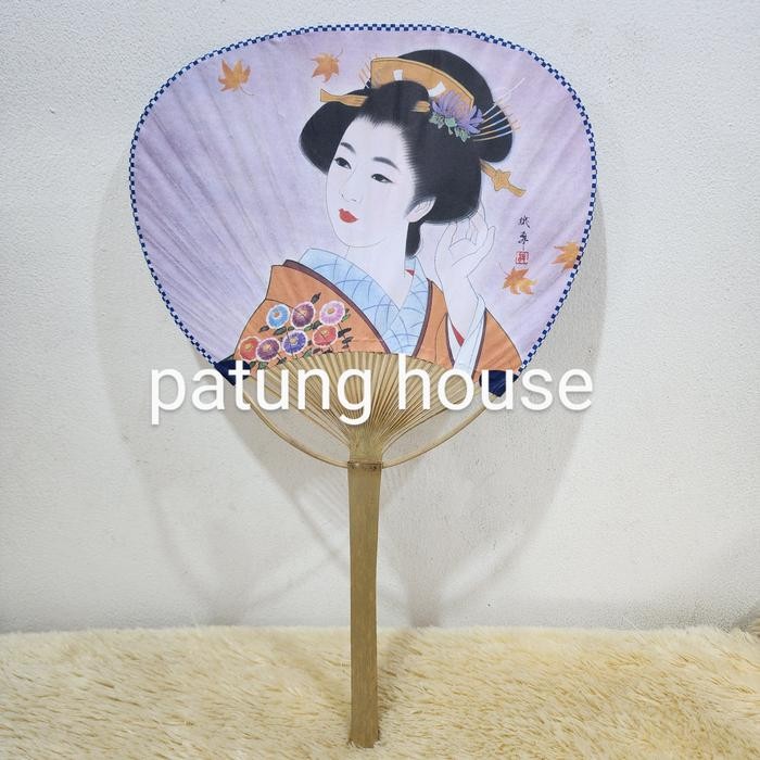 Pesta_Genz Kipas Tangan Souvenir Japan Jepang Tangkai Bambu