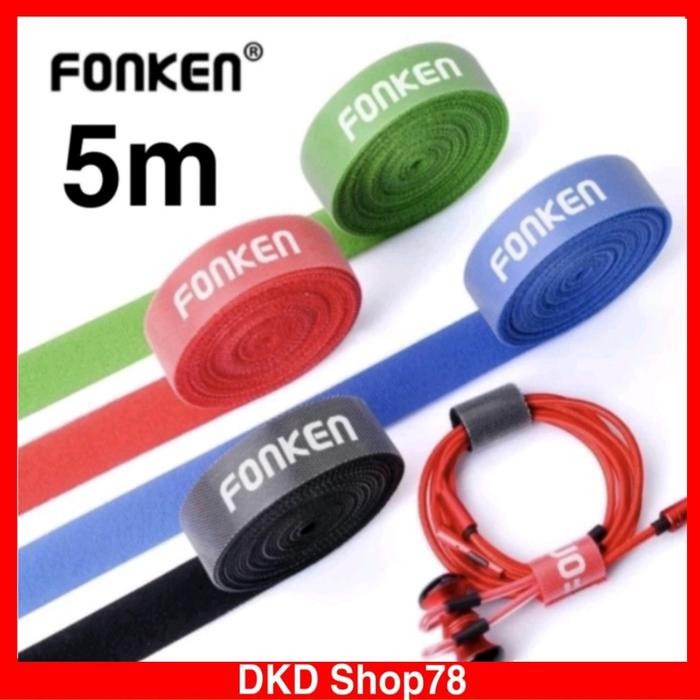 

TERLARIS! FONKEN Circle Velkro Strap Cable Winder Organizer PENGIKAT KABEL