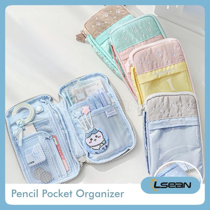 

PROMO! PENCIL STATIONERY ORGANIZER MEDIUM SIZE FLUFFY SOFT POCKET CASE AESTHETIC WITH HANDLE