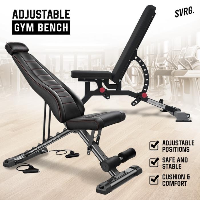 Svrg. Adjustable Gym Bench Kursi Fitness & Gym Bench Press