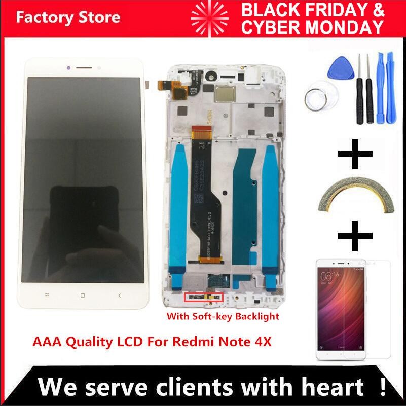 AAA Quality LCD+Frame For Xiaomi Redmi Note 4X LCD Display Screen For Redmi Note 4 Global Version LC