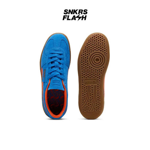 PUMA Palermo Hyperlink Blue Flame Flicker Gum Sepatu Sneakers Pria - 39646325 - Size 42.5