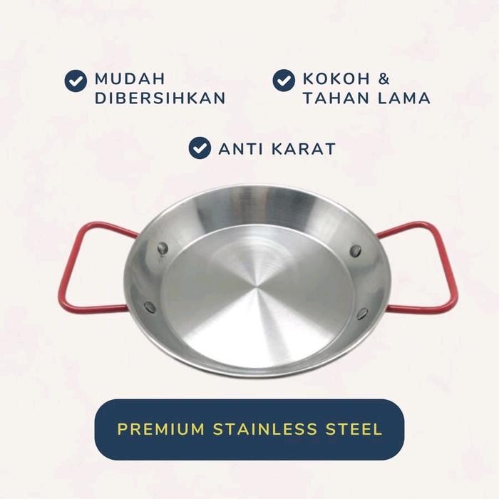 PREMIUM PAELLA PAN WAJAN DATAR PAN DATAR KOREA STAINLESS STEEL