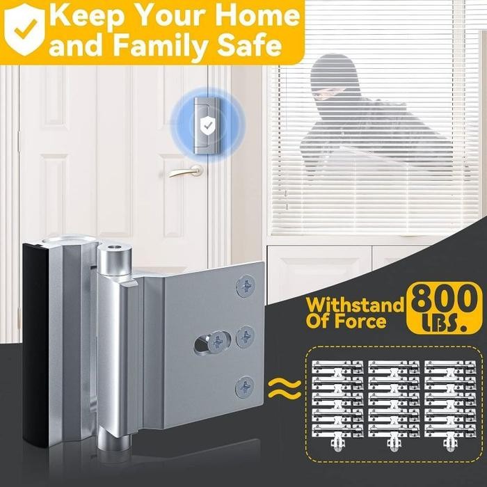 1Set Security Door Lock Penguatan Keamanan Rumah Kunci Pintu Anti maling Kunci Tambahan Anak