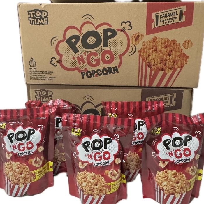 

New POP N GO POPCORN 10 PCS, TOP TIME - Cemilan viral, popcorn, jajanan viral Snack