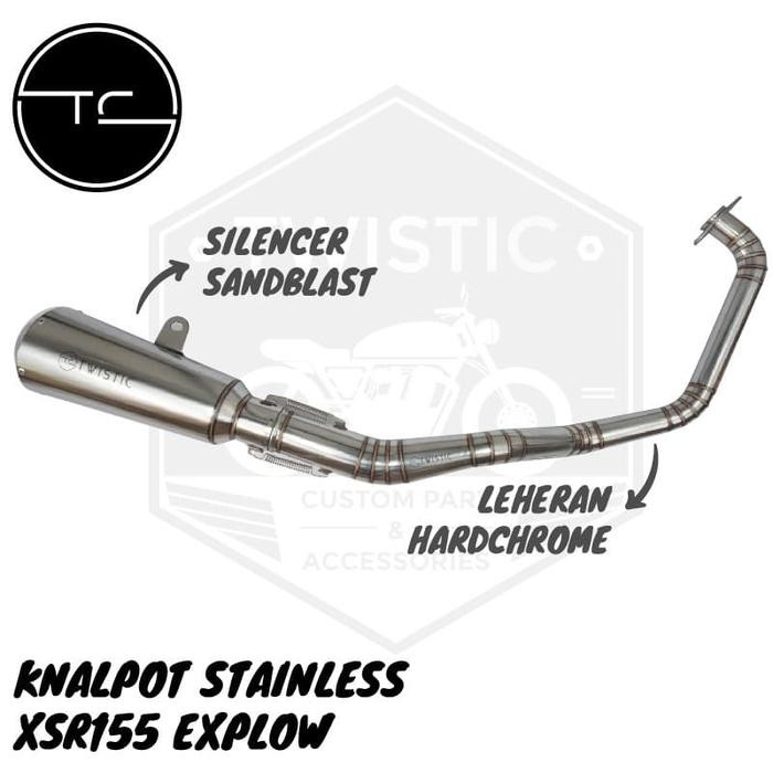 Knalpot Muffler Full System Stainless Explow Motor XSR155 Custom terlaris