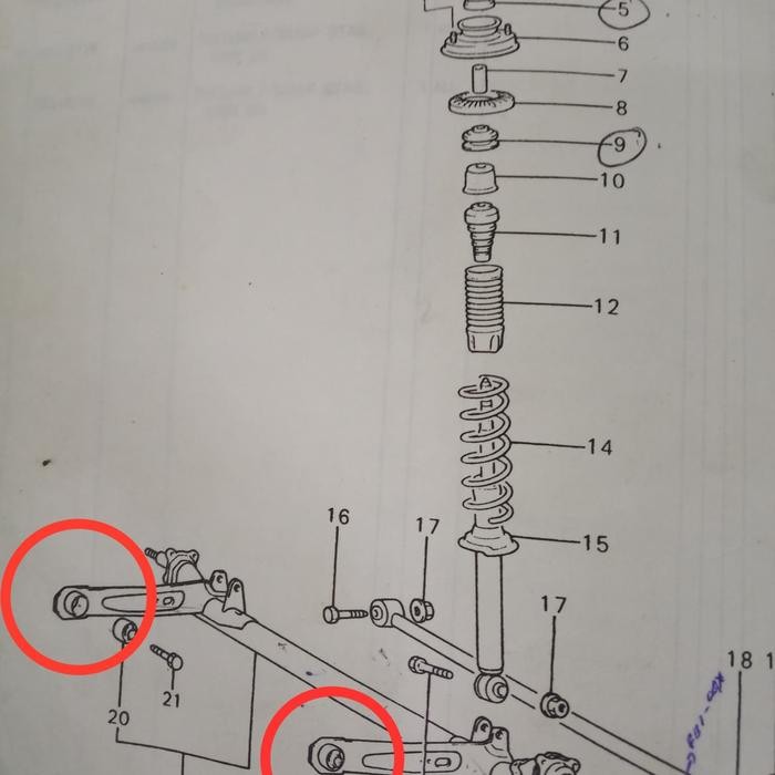 Bushing Arm Belakang Lancer Dangan 1989-1992
