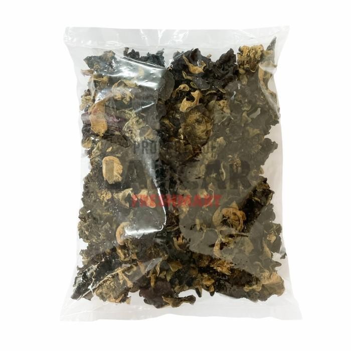 

PREMIUM JAMUR KUPING HITAM 250GR / JAMUR KUPING KERING HITAM 250GR