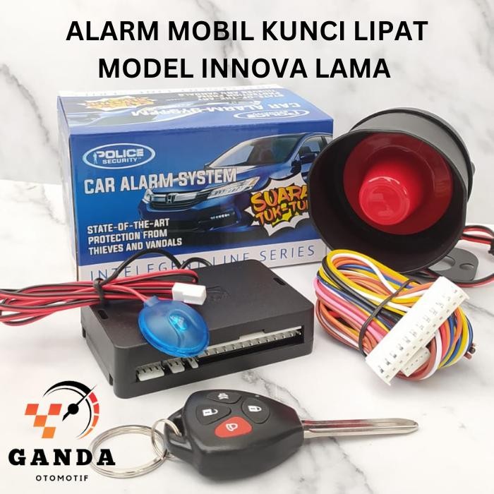 PREMIUM ALARM MOBIL / REMOTE MOBIL MODEL KUNCI INNOVA - ORIGINAL POLICE