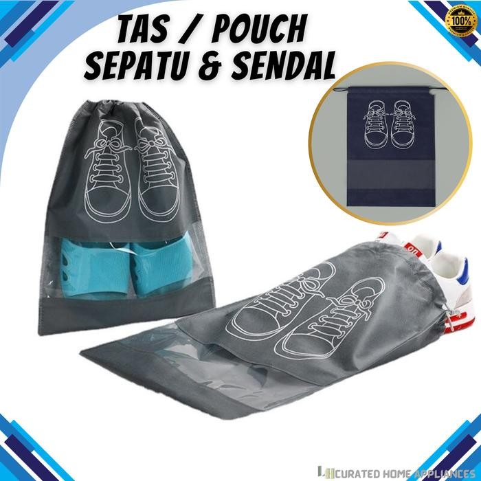 Shoes Bag Cover Sepatu dan Sandal Dust Bag Sepatu dan Sandal Tas Organizer Sepatu Anti Air Sarung