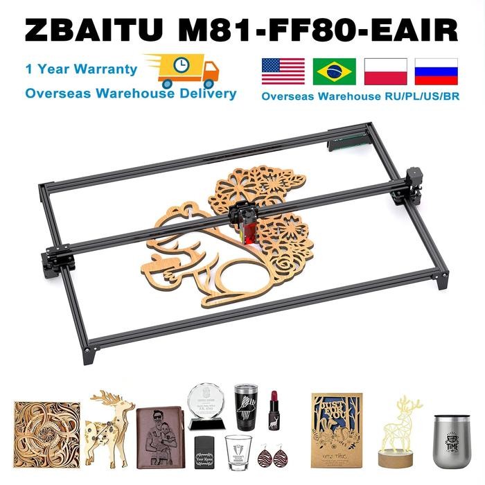 ZBAITU Laser Engraver CNC DIY 10W/20W Wood Cutting Engraving Machine