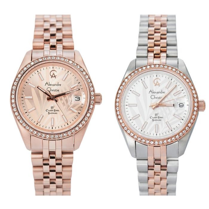 JAM TANGAN WANITA ALEXANDRE CHRISTIE AC 5012 AC5012 PLAT DAUN ORIGINAL