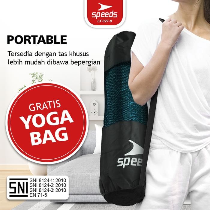 Speeds Matras Yoga Nbr 10 Mm Yoga Mat Alas Karpet Senam Pilates Dan Olahraga Bisa Untuk Ibu Hamil
