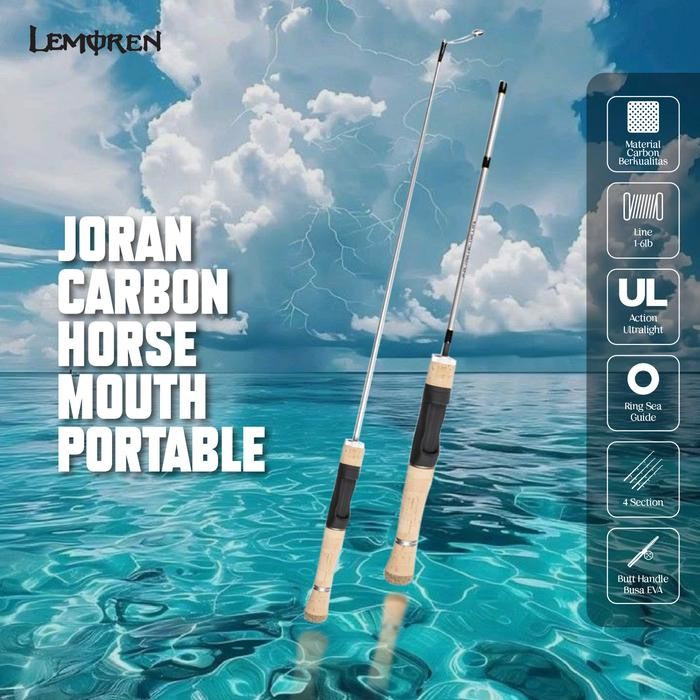 Joran Ultralight LEMOREN Baitha Lure 1-6lb Joran Travel Rod JP034