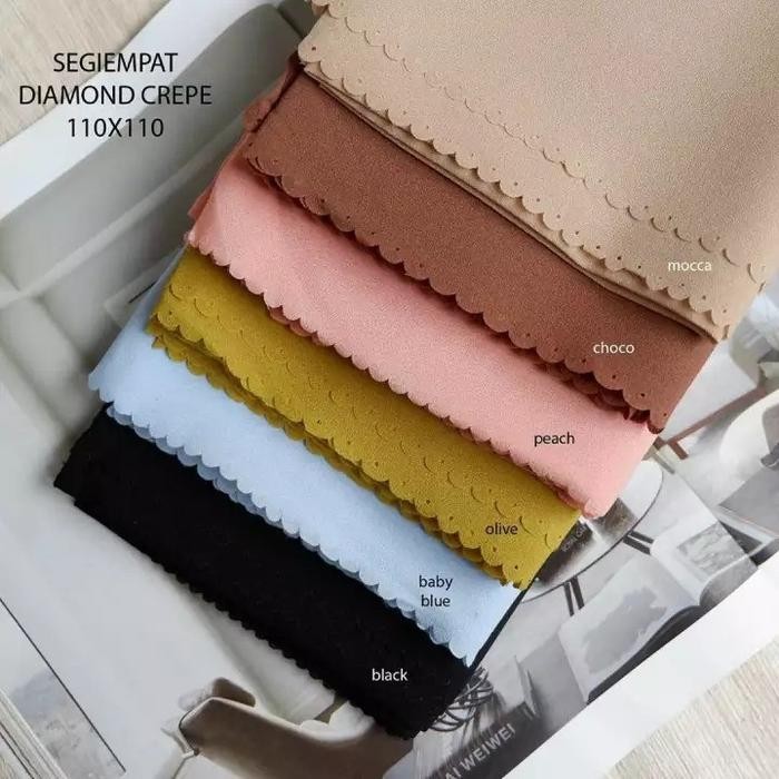 Promo Jilbab / Hijab Segi Empat Diamond Crepe Lc Azara Asd858