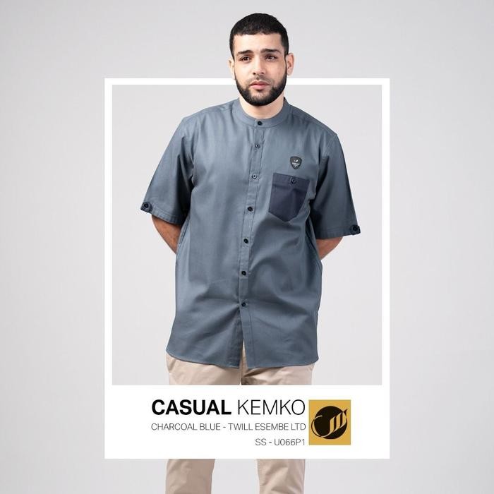 SAMASE Kemko Casual U066P Baju Kemeja Koko Pakaian MuslCowok Dewasa Samase Clothes Originl Lengan