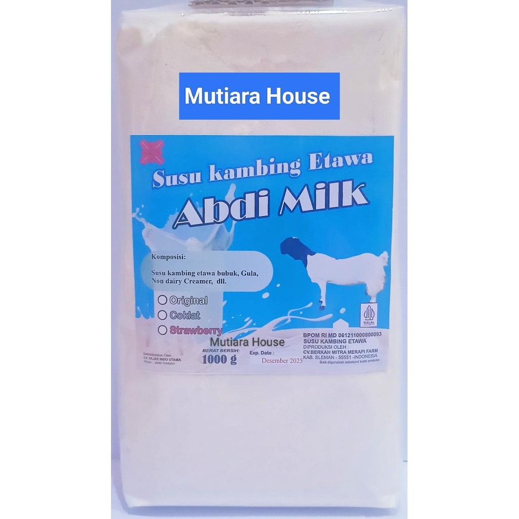 

Susu Bubuk Kambing Etawa Original Isi 1kg