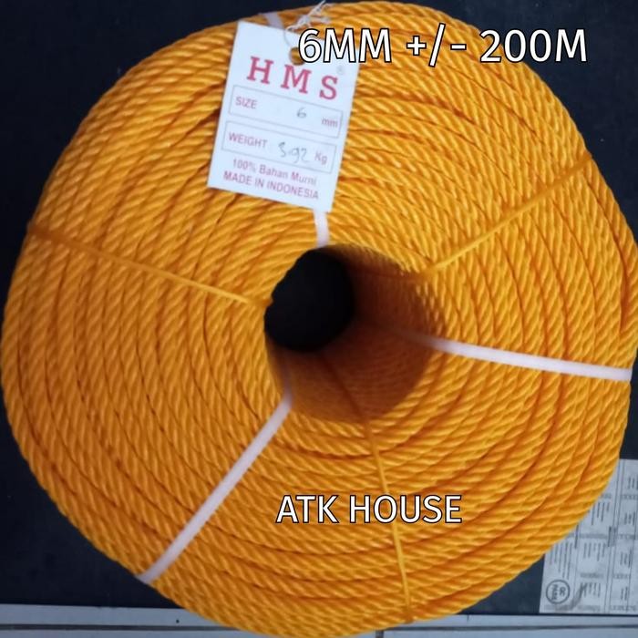 Tali Tambang Plastik 6mm +-200m/Tali Pengikat/Tali Plastik/Tambang 6mm