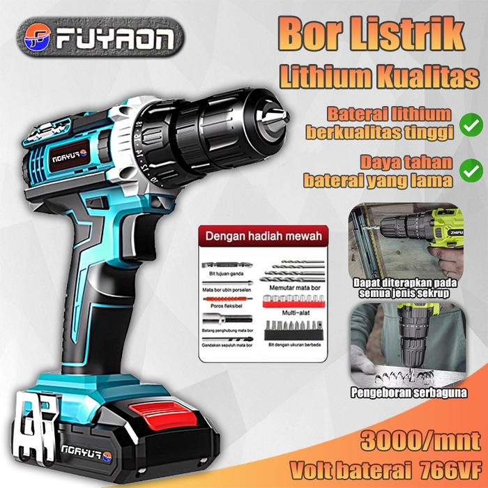 Fuyaon Bor Listrik Lithium Kualitas Bor Listrik Portabel High Quality Lithium Drill Mata Bor10-13Mm