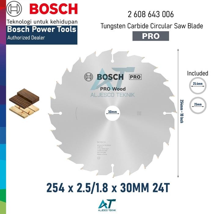 Bosch Mata Gergaji Kayu 10 Inch 24T Circular Saw Blade