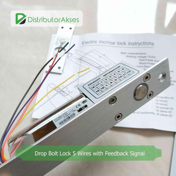 Dropbolt 5 Kabel Electric Lock Drop Bolt Dead Bolt 5 Wires Kabel