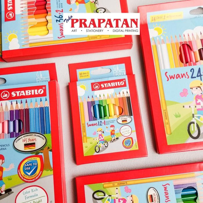 

Pensil Warna abilo Swans 12/24/36/48 Color Pencils