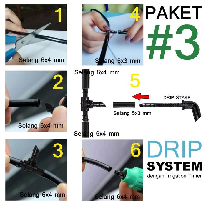 Jirifarm Paket #3 Drip Irigasi - Digital Water Timer Pengatur Otomatis Air Keran Selang