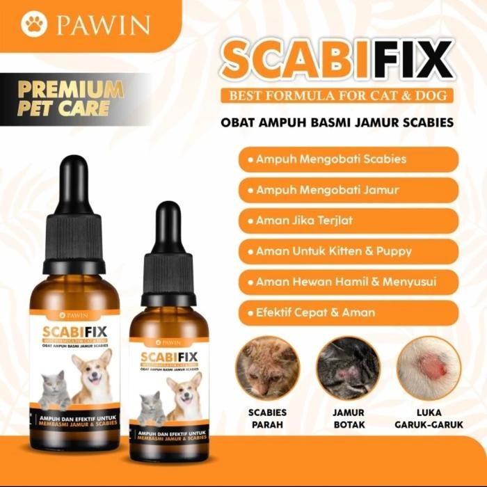 PAWIN SCABIFIX OBAT JAMUR SCABIES ANJING KUCING TERBUKTI AMPUH