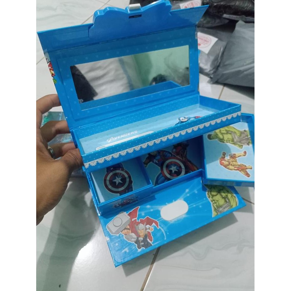 

kotak pensil/tempat pensil kode karaer 3 tingkat kotak pensil 3D CEWEK COWOK ationery