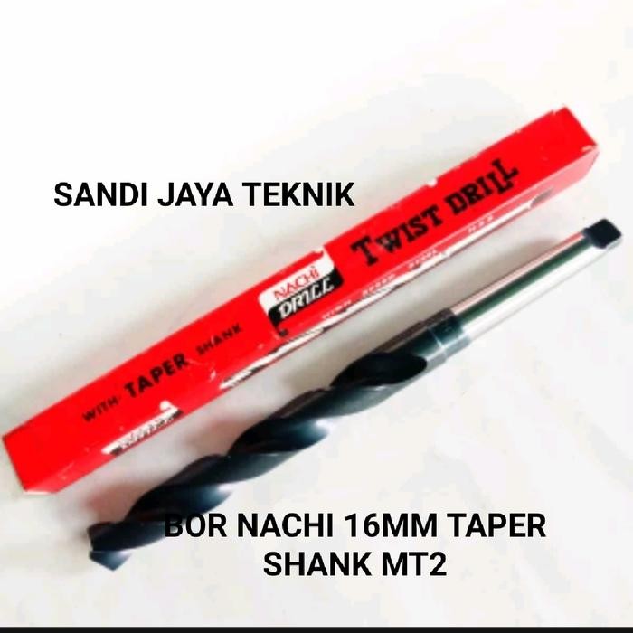 Mata Bor Besi Nachi Drill Bor Nachi 16Mm Taper Shank Mt2 Hss