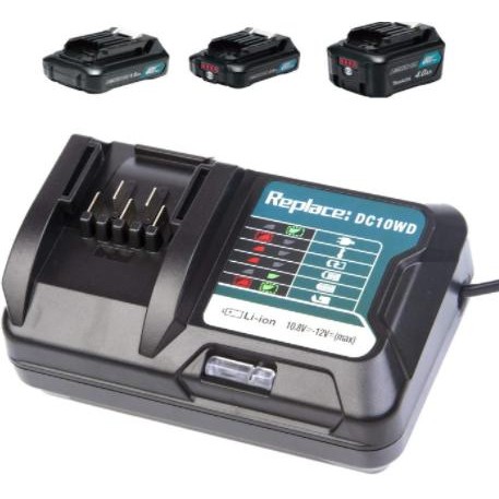 Charger Makita Ori Utk Bor Baterai Cordless Drill 12V Dc10 Dc10Wd