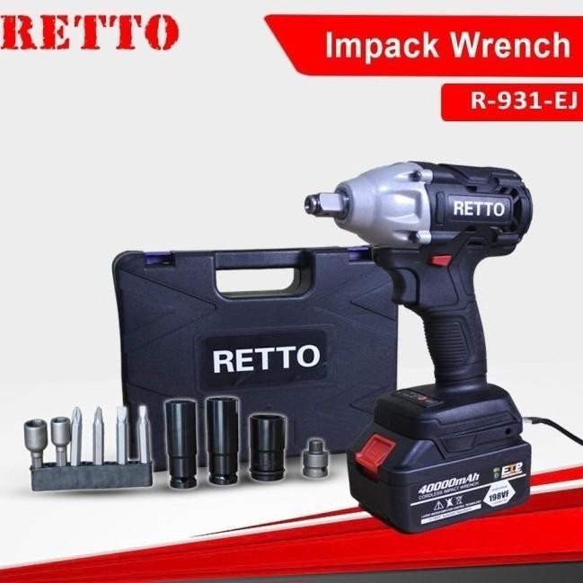 Bor Impact Retto 21v - mesin bor cas - impact wrench 2 batre
