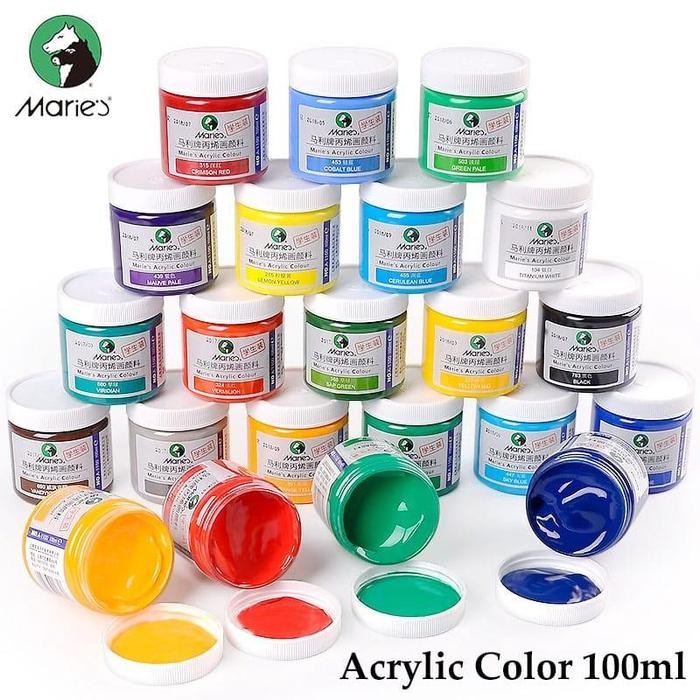 

SALE PROMO CAT ACRYLIC/ACRYLIC PAINT MARIES 100ML (BLUE/RED/YELLOW/GREEN/BLACK/WHITE SERIES) READYY