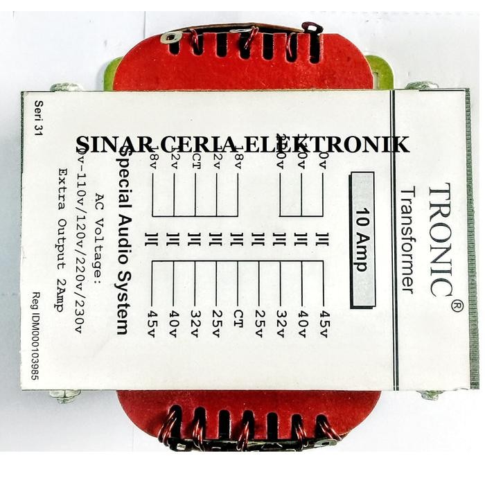 Trafo Tronic 10A Seri 31 Ct-45V+Ct 12-18V