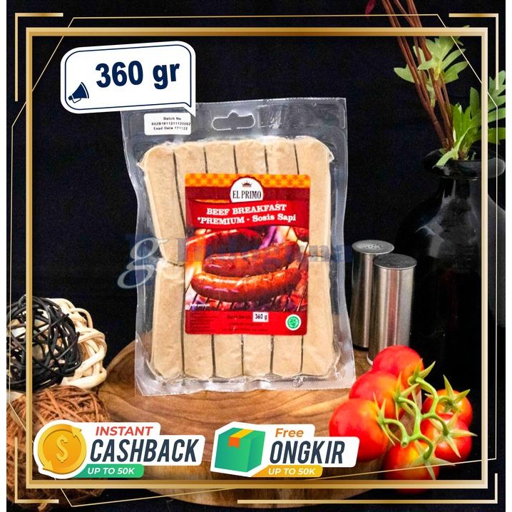 

El Primo Sosis Sapi Premium "Breakfast" / Beef Breakfast Sausage