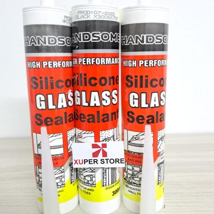 HANDSOME SILICONE SEALANT BLACK / LEM KACA AQUARIUM SILIKON