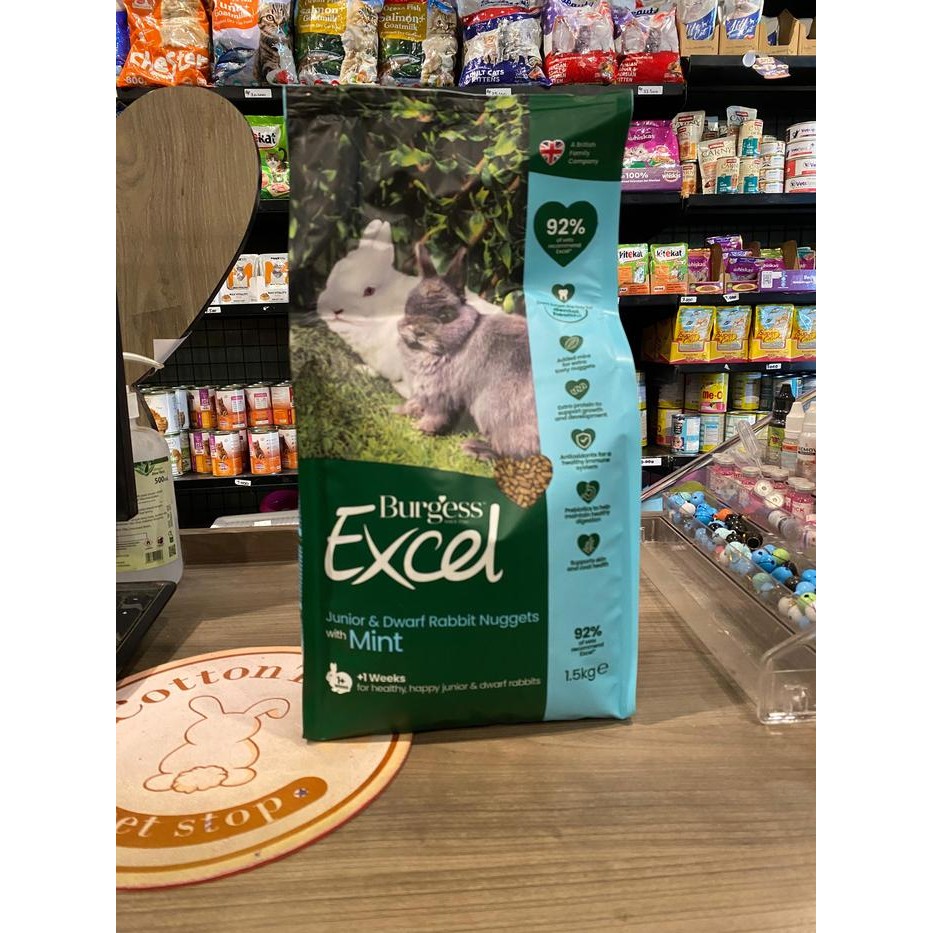 

ASLI BURGESS EXCEL JUNIOR AND DWARF RABBIT 2KG / Makanan Pelet Kelinci READY STOCK