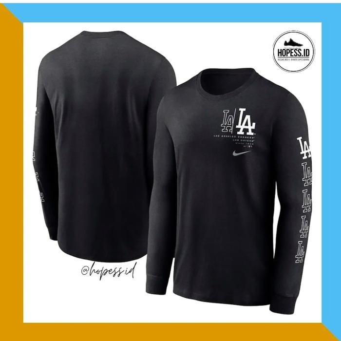 LOS ANGELES DODGERS NIKE MLB TRIBLEND LONG SLEEVE TEE,