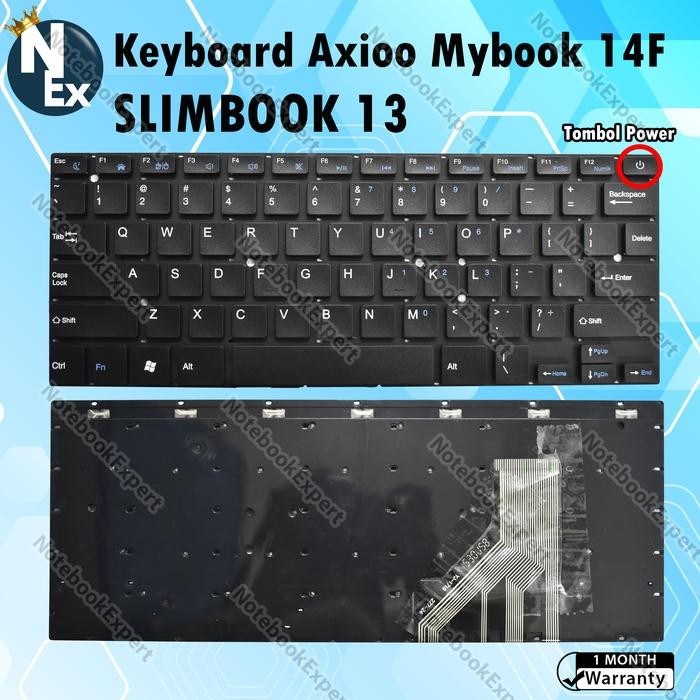 KEYBOARD AXIOO MYBOOK 14F SLIMBOOK 13 - Black