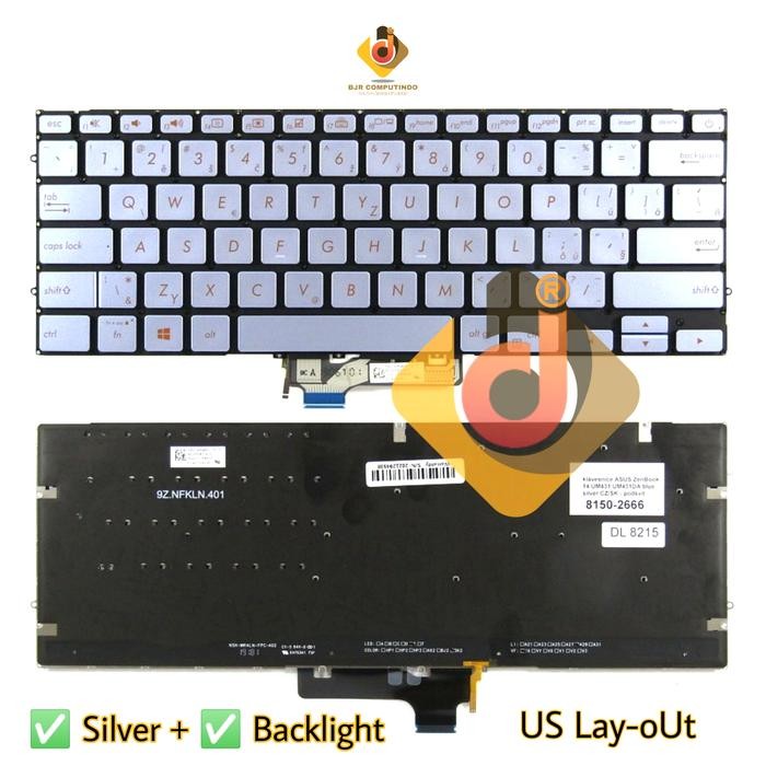 Keyboard Asus ZenBook 14 UM431 UM431D UM431DA UM431DA-BH5149 Backlight