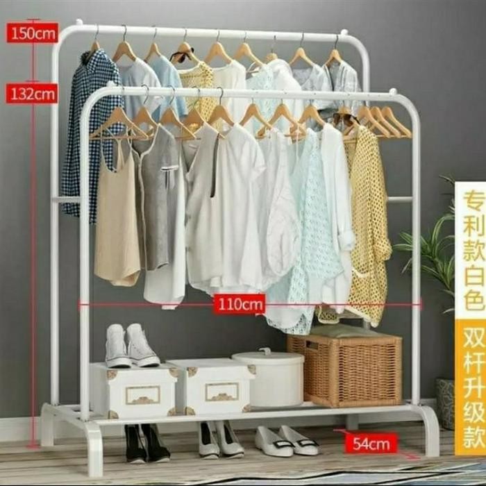 double big stand hanger / gantungan display double big