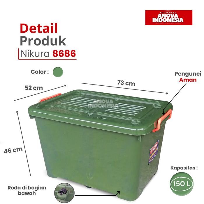 BOX CONTAINER NIKURA CANADA. 8686. JUMBO HIJAU. SETARA SHINPO CB 130