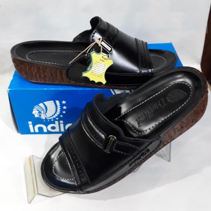 sandal pria INDIAN hitam original sandal ap